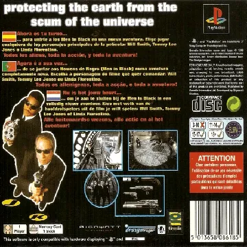 Men in Black - The Game (EU) box cover back